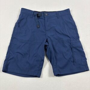 Prana Stretch Zion Shorts Blue Cargo Wicking UPF Hiking Performance 30W x 10L